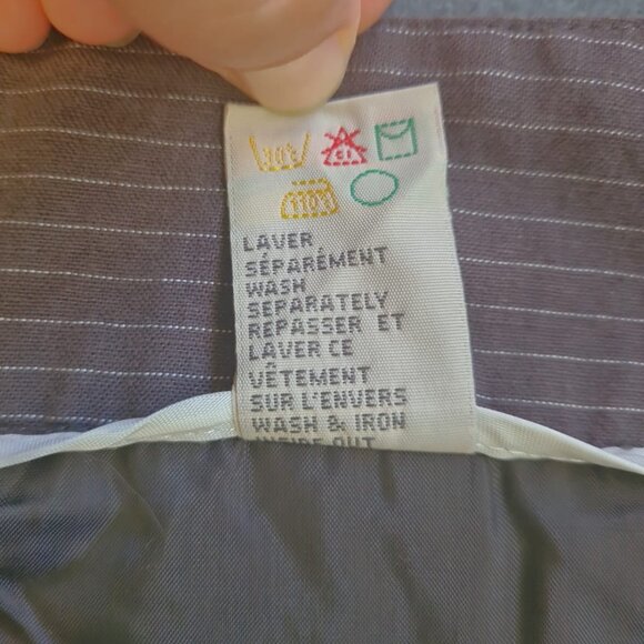 RW&CO Women Trousers Vertical Tapered Mid Rise Striped Gray Size 6 Straight Leg - Picture 8 of 16